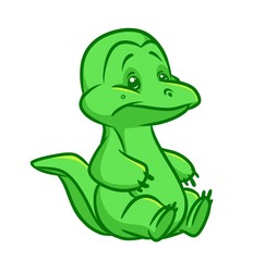 Baby crocodile character cartoon illustration   image