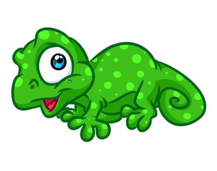 Chameleon  baby cartoon illustration  isolated image animal character