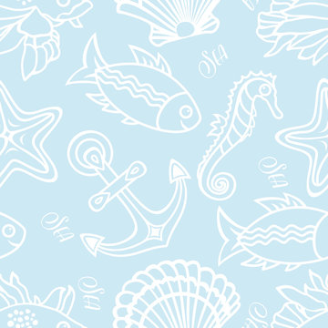 Marine pattern. Seamless. © Zoya Miller