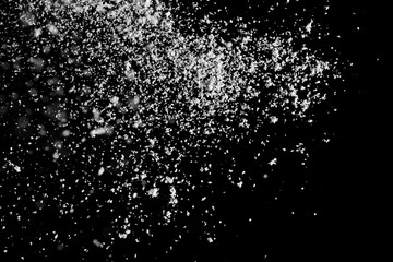 Naklejka premium Snow flakes on dark background
