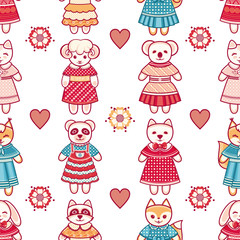 Animals seamless pattern