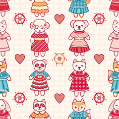 Animals seamless pattern