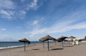 playas de la costa de Estepona en la costa del sol, España