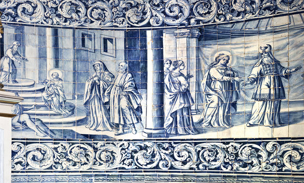 Tiles Panel on the wall of the Chapel of Good Help