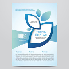 Brochure, flyer, annual report, magazine cover vector template. Modern corporate design.