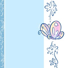 Butterfly background cartoon illustration design
