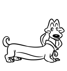 Dachshund dog  coloring pages