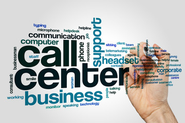 Call center word cloud concept