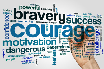 Courage word cloud