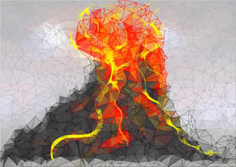 Volcano. Abstract background