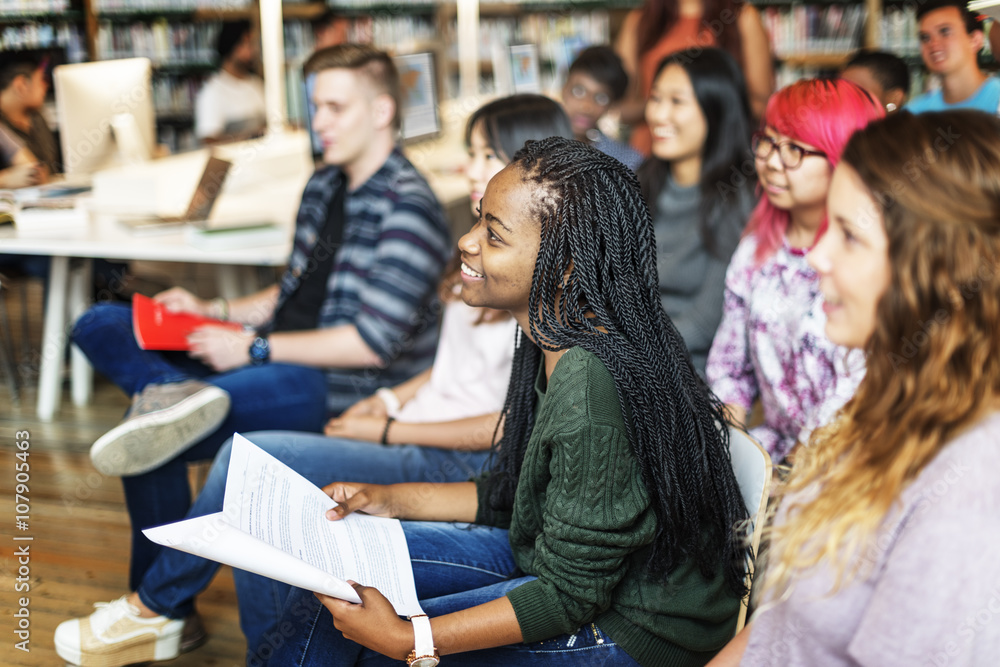 Poster student study classmate classroom lecture concept