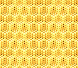 seamless background pattern made of tiny cubes shapes in shades of yellow and orange