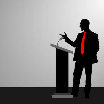 male speaker silhouette