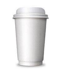 Paper Coffee cup with space for design and clip path