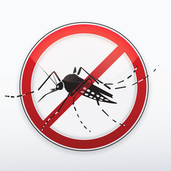  Aedes aegypti Mosquito stop sign. - 107906284