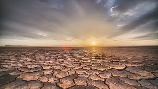 Tracking Time Desert Playa Dawn in vivid HDR Sunrise