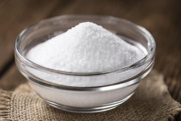 Portion of white Sugar in a bowl