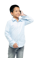 boy talking on the mobile phone