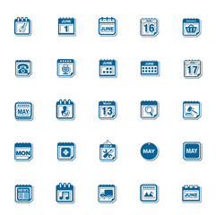 Calendar icon set