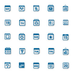 Calendar icon set