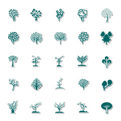 Fototapeta premium Tree icon set