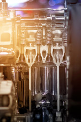 colorful car engine part