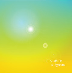 background with hot summer sun