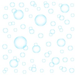 bubbles blue isolated