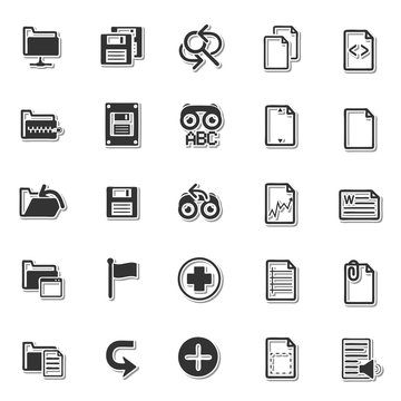 Basic application icon set 