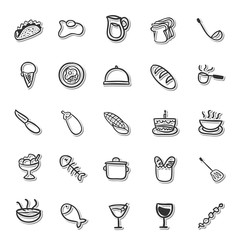 Cooking Hands Drawing icon set 