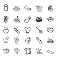 Cooking Hands Drawing icon set 