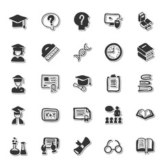 Education hand drawn icon set