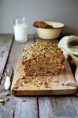  Whole-grain сake cereal with pumpkin seeds 
