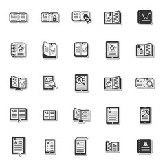 Reading icon set