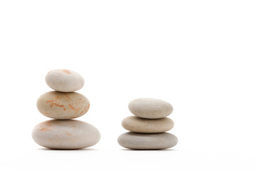 balancing zen stones isolated