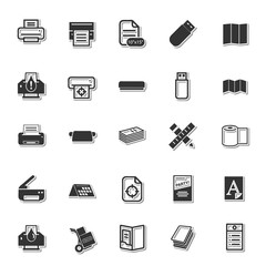 Stationery icon set