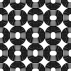 Concentric circles. Vector seamless pattern. Modern stylish texture.