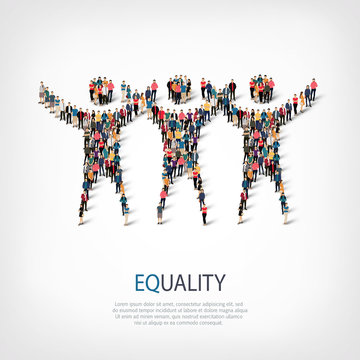 equality people sign 3d