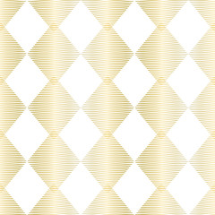 White and gold pattern. Abstract geometric modern background. Vector illustration.Shiny backdrop. Art deco style.