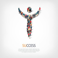 succes people sign 3d