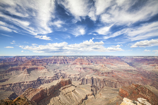 South Rim of the Grand Canyon National Park, one of the top tourist destinations in the United States.