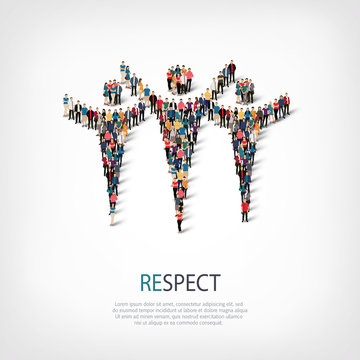 Respect People Sign 3d