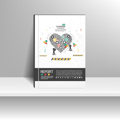 Vector design for Cover Report Annual Flyer Poster