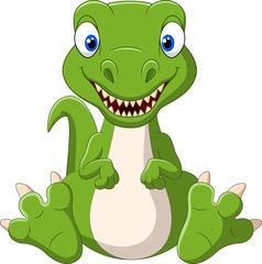 Cute baby dinosaur cartoon