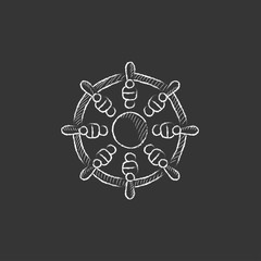 Helm. Drawn in chalk icon.