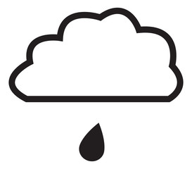 Cloud and rain silhouette