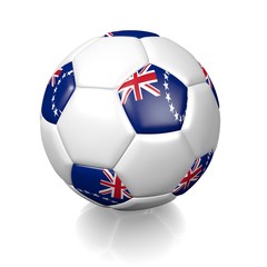 Football soccer ball with a national flag texture