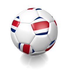 Obraz premium Football soccer ball with a national flag texture