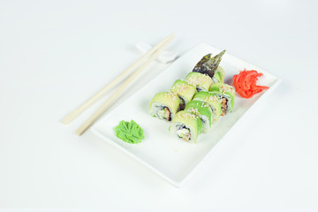 Sushi and rolls.