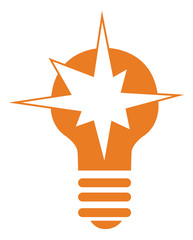 Light bulb icon orange